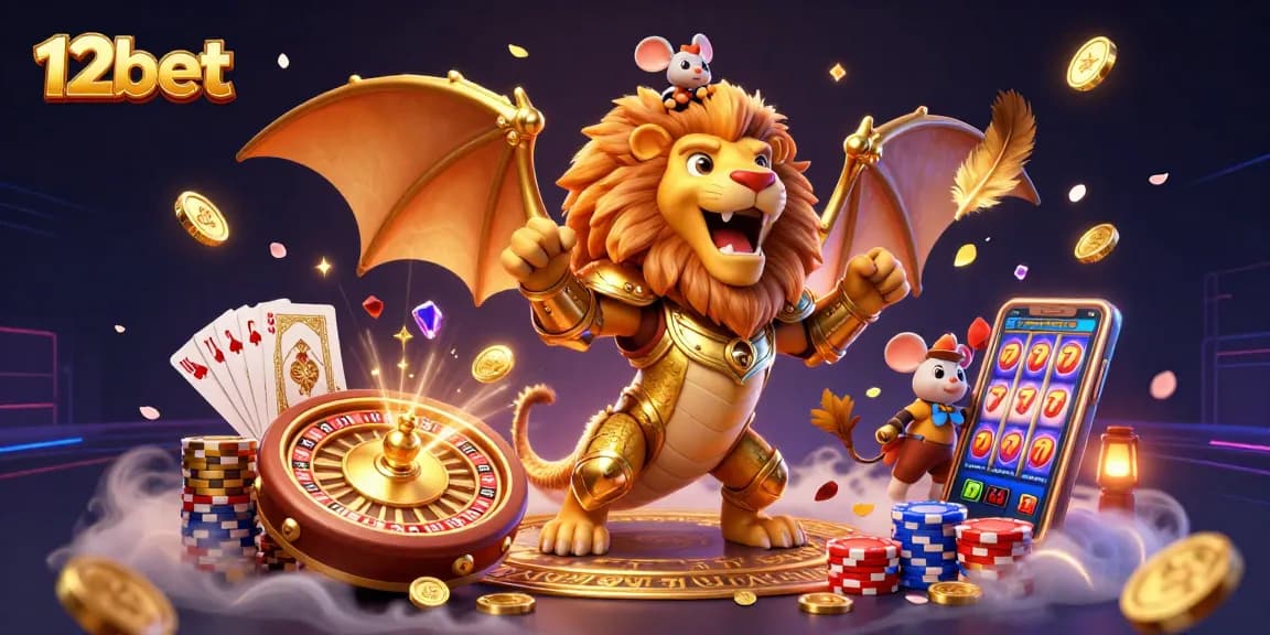 Trải nghiệm cược 12bet với hình ảnh minh họa sinh động và hấp dẫn các trò chơi casino.