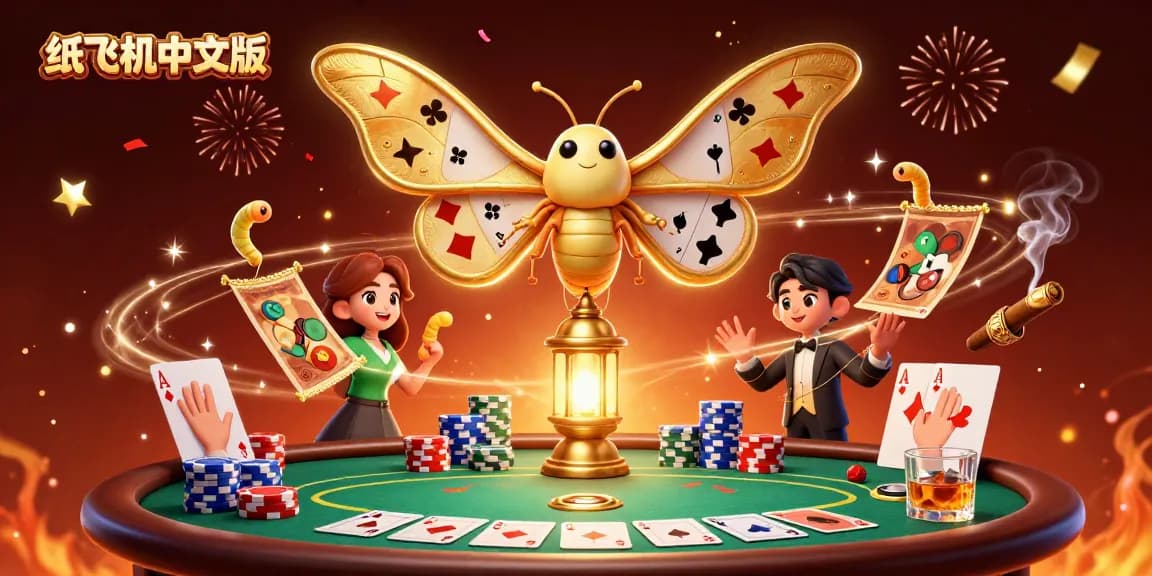 Engage in thrilling poker action with 纸飞机中文版 featured amidst vibrant casino elements and dynamic characters.