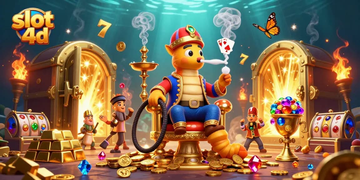 Spin the reels with slot 4d and win big in this vibrant 3D casino scene.