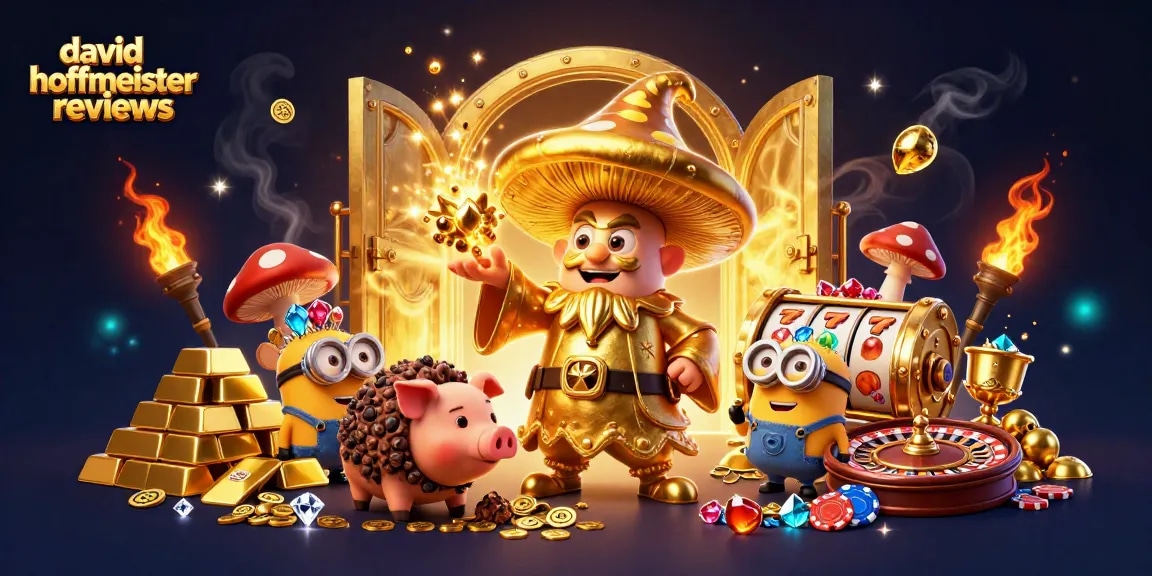 Engage with the captivating world of David Hoffmeister reviews while spinning gold slot reels amidst magical treasures.