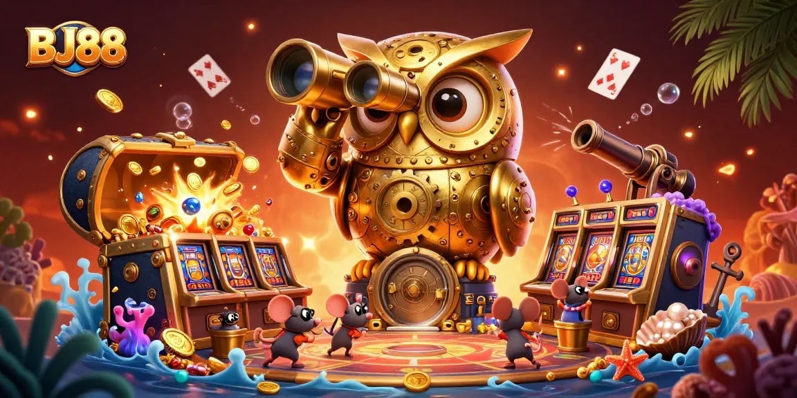 Experience thrilling gameplay at BJ88 with a vibrant casino floor teeming with action and excitement.
