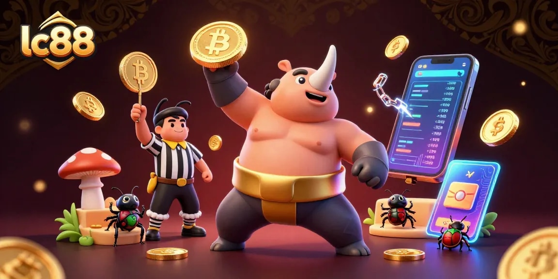 Experience excitement with lc88's thrilling casino action as the sumo beetle champion brings in coins.