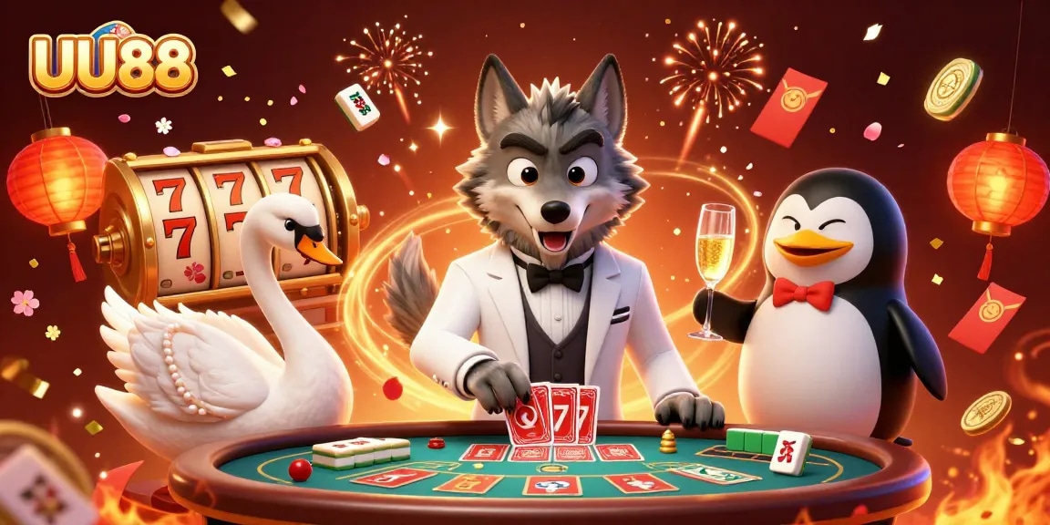 Experience thrilling gameplay at UU88 with vibrant illustrations of casino excitement.