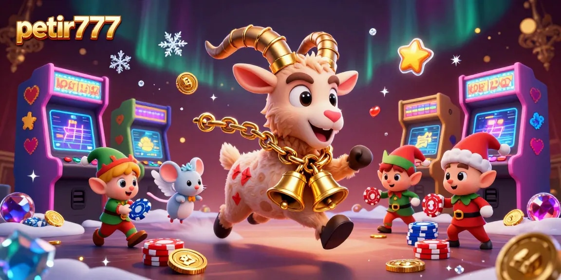 Experience thrilling gameplay with petir777 as the Krampus goat and friends bring excitement to your casino adventure.