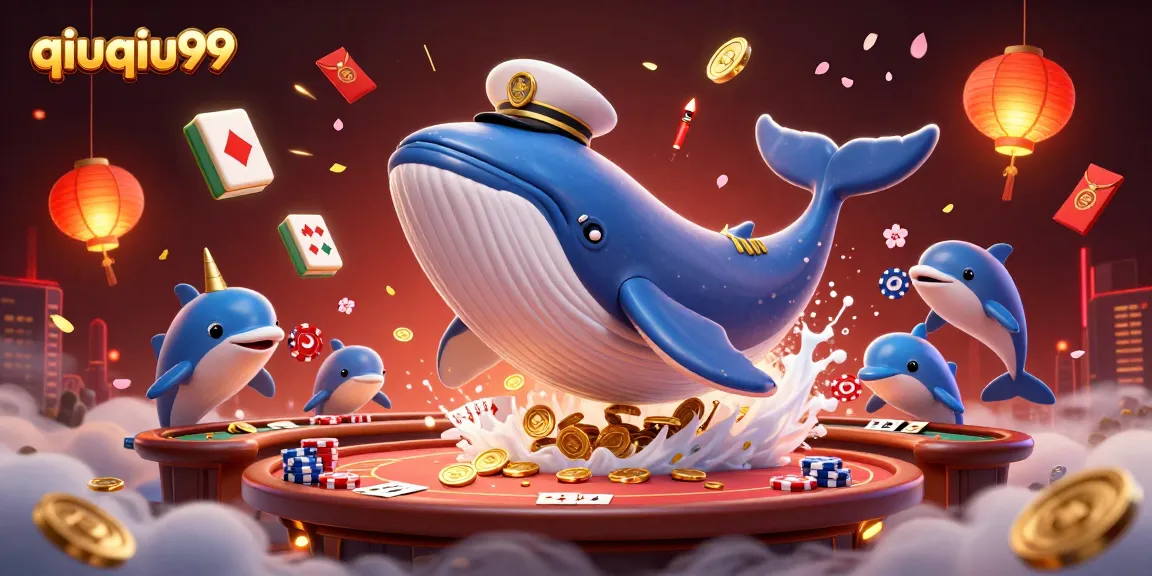 Engage in thrilling QiuQiu99 online poker games with playful characters and vibrant casino elements.