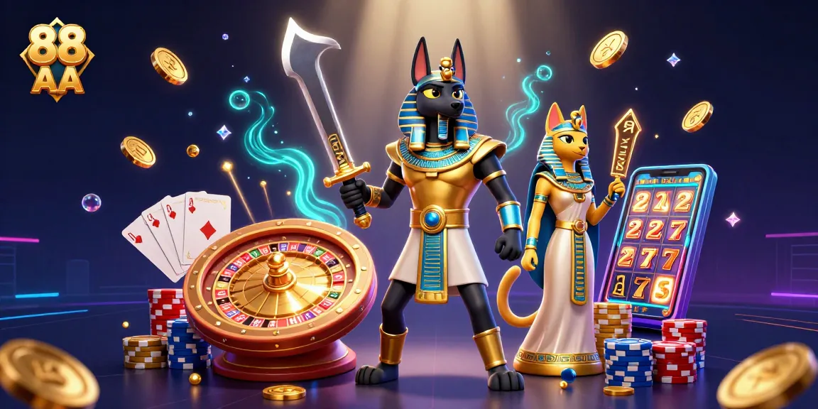 Experience thrilling gaming with 88 AA as Anubis and Bastet unleash jackpots and rewards.