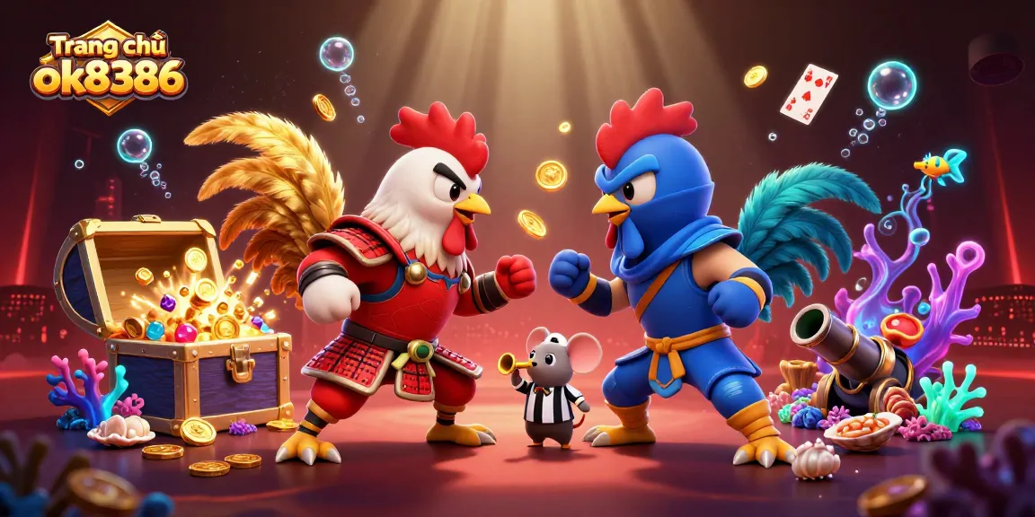 Engage in action at Trang chủ ok8386 with fighting roosters and thrilling casino elements.