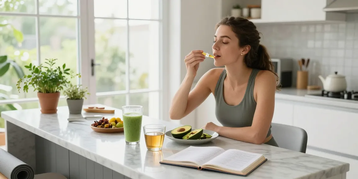 The legal age to vape in Cyprus is enforced with CBD oil and vape device displayed in a peaceful wellness kitchen setting.