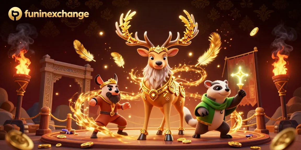 Experience the thrills of funinexchange through a dynamic 3D casino scene with unique characters.
