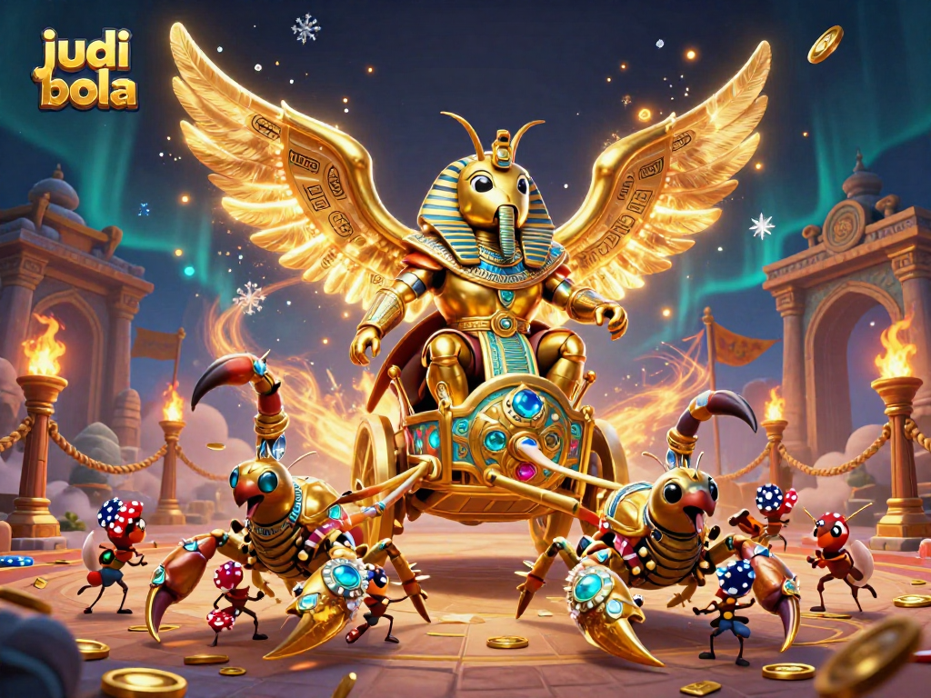 Engage in judi bola with a dynamic scene showcasing betting, vibrant elements, and competitive action.