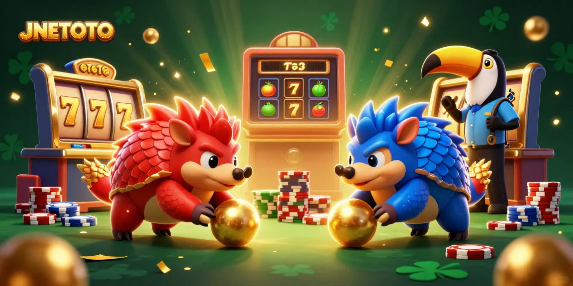 JNETOTO menunjukkan pangolin bersaing dalam permainan dadu di tumpukan chip poker yang mengesankan.