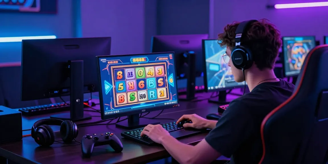 Immersive online gaming experience highlighting the Link Alternatif Cemeslot with vibrant slot graphics and engaging gaming setup.