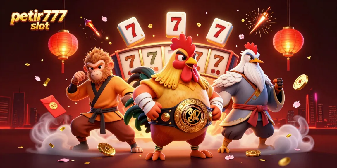 Engage with the petir777 slot in this vibrant, dynamic 3D digital illustration of casino characters.