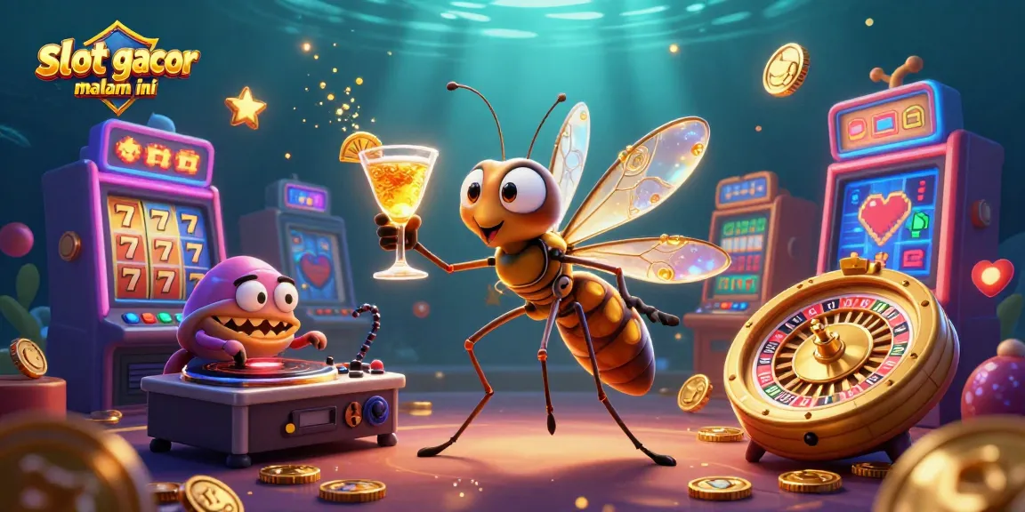 Engage in thrilling gameplay with slot gacor malam ini featuring vibrant casino elements and animated characters.