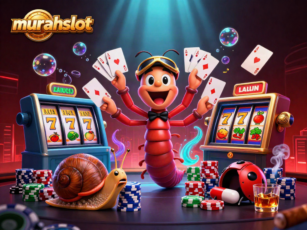 Menangkan jackpot di murahslot dengan dealer kartu 3D dan tumpukan chip besar yang menakjubkan.