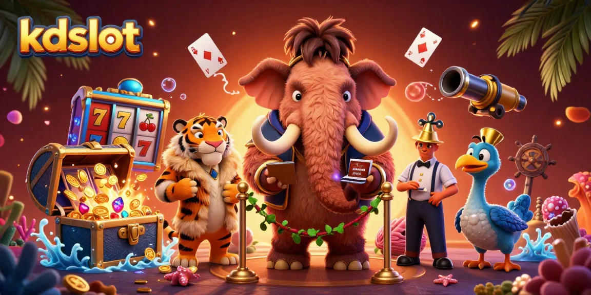 Experience excitement with kdslot's vibrant scene of a mammoth bouncer and luxurious gaming!