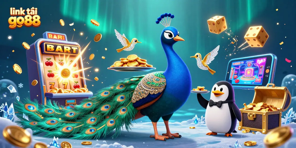 Play exciting games at link tải go88 with vibrant illustrations of casino elements and lively characters.