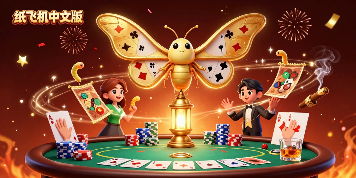 Engage in thrilling poker action with 纸飞机中文版 featured amidst vibrant casino elements and dynamic characters.