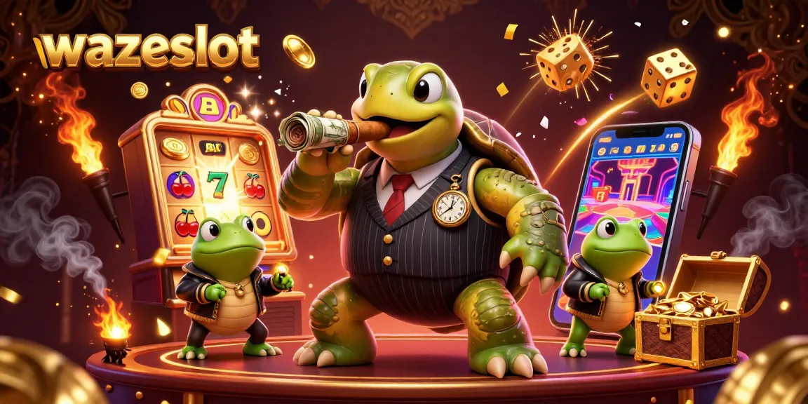 Spin and win big with WAZESLOT's jackpot machines and vibrant casino elements.