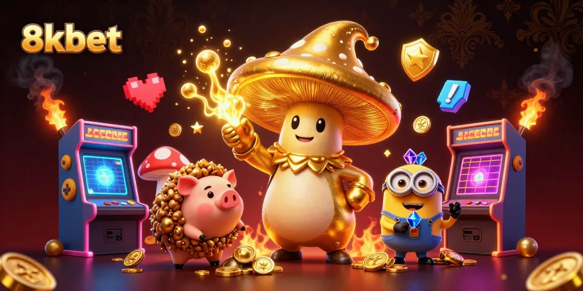 Engage in golden treasure hunting at 8xbet casino with vibrant 3D characters and dynamic gaming elements.