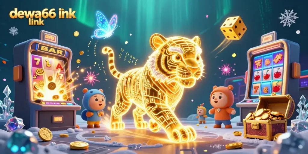 Experience the excitement of dewa66 link with vibrant casino elements and dynamic characters