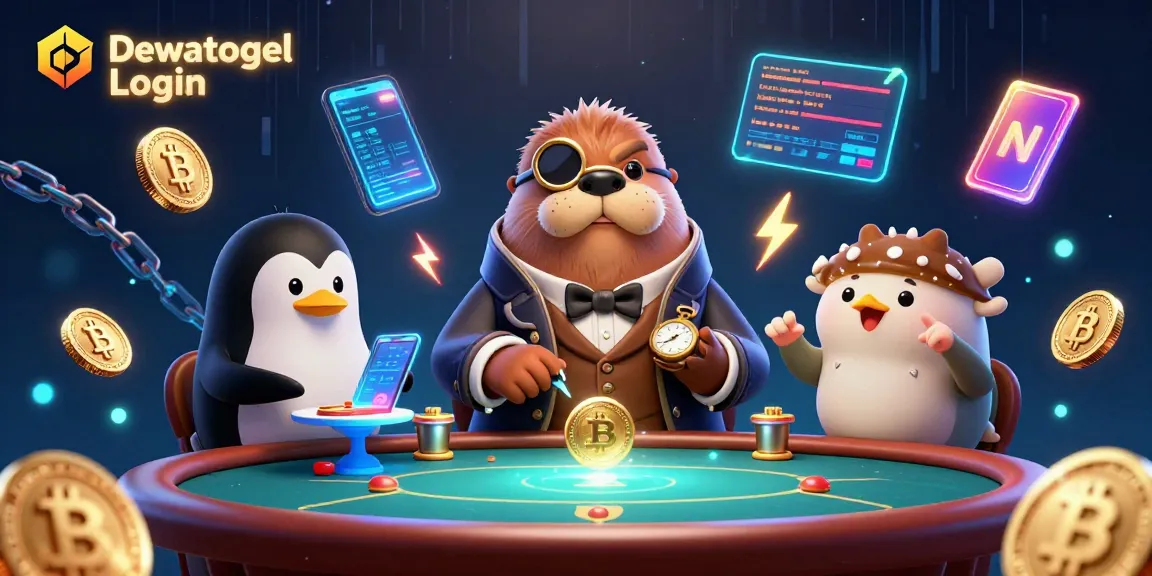 Dewatogel Login streamlines access to a vibrant poker scene with a bluffing fish player.