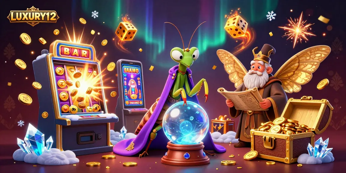 LUXURY12 invites players to engage with thrilling slot games, featuring vibrant characters and dynamic casino elements.