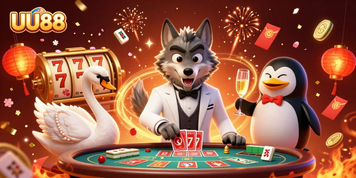 Experience thrilling gameplay at UU88 with vibrant illustrations of casino excitement.
