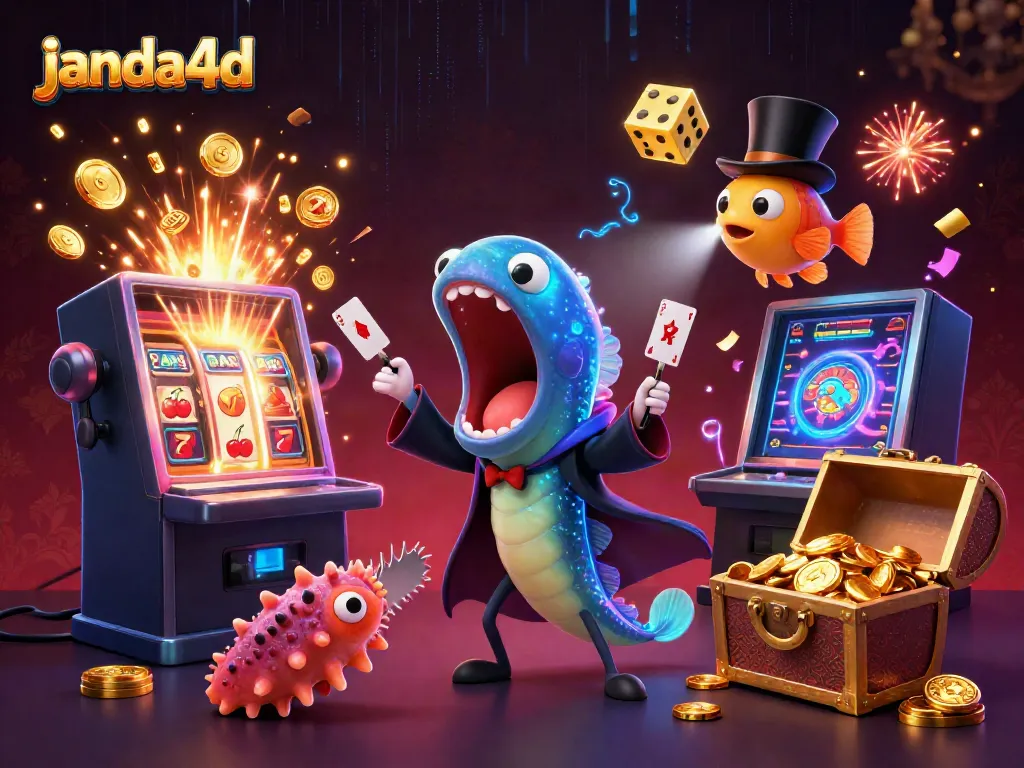 Permainan kartu menampilkan janda4d dengan ikan gulper bersinar dan elemen slot yang mengagumkan.
