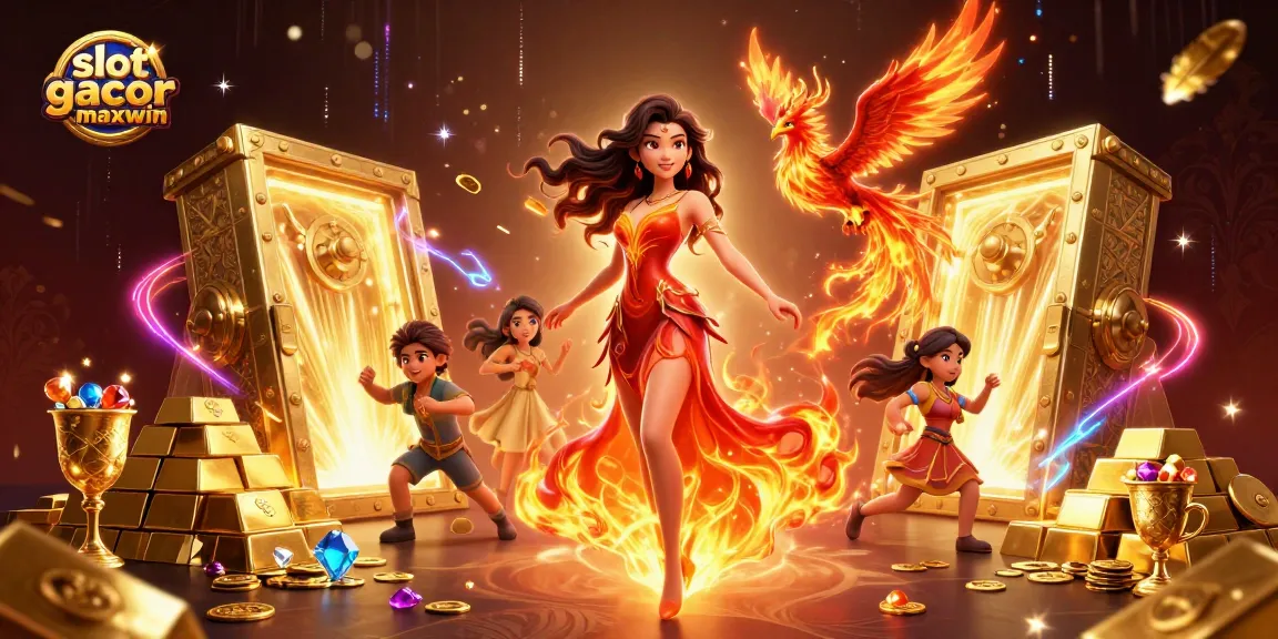 Spin to win with slot gacor maxwin in a vibrant, action-packed casino scene.