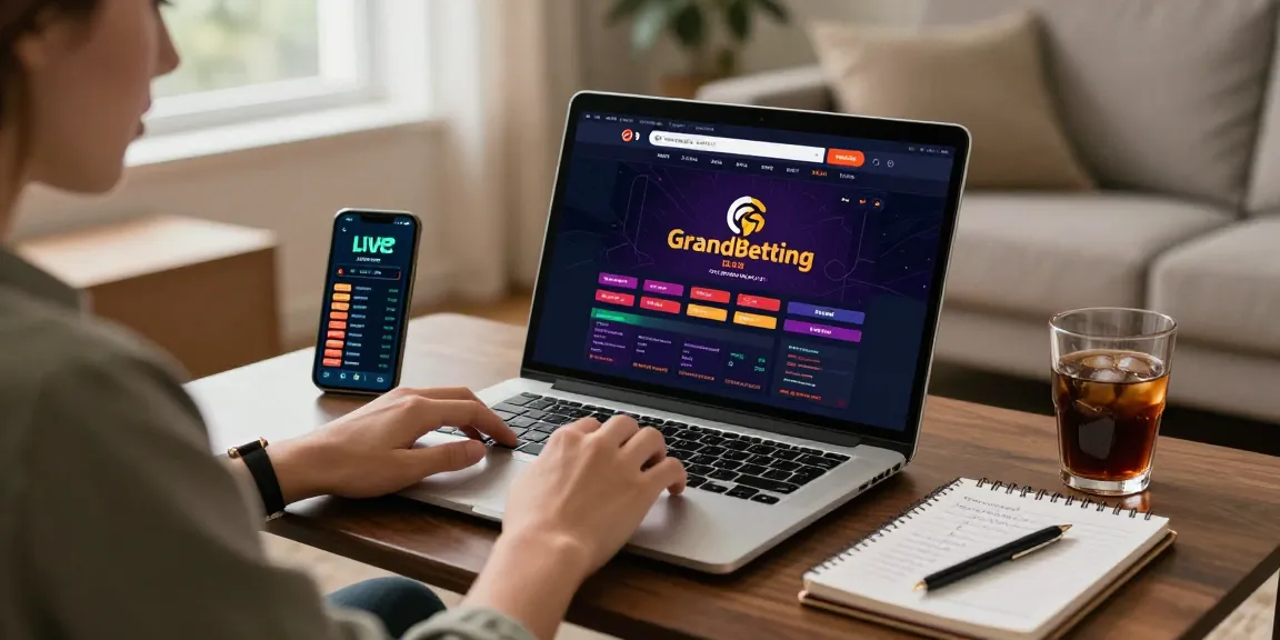 Engaging Grandbetting online betting experience in a cozy living room setting.
