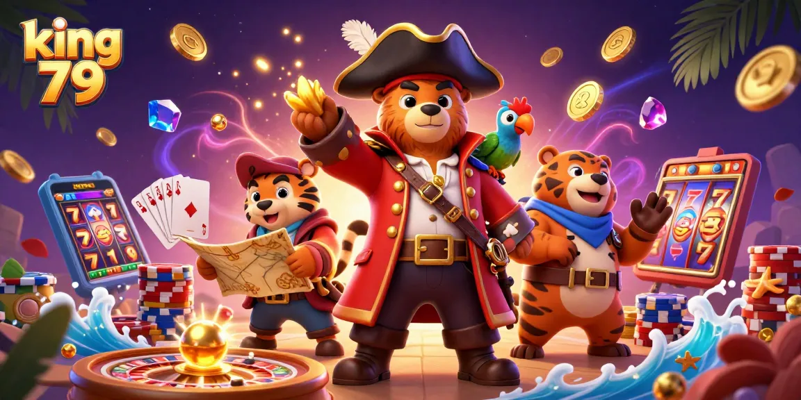 Experience exciting gaming with king 79 in a vibrant casino scene featuring dynamic characters and themed elements.