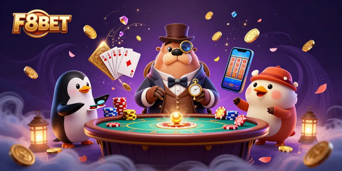 F8BET offers thrilling underwater poker action with vibrant characters and casino elements.