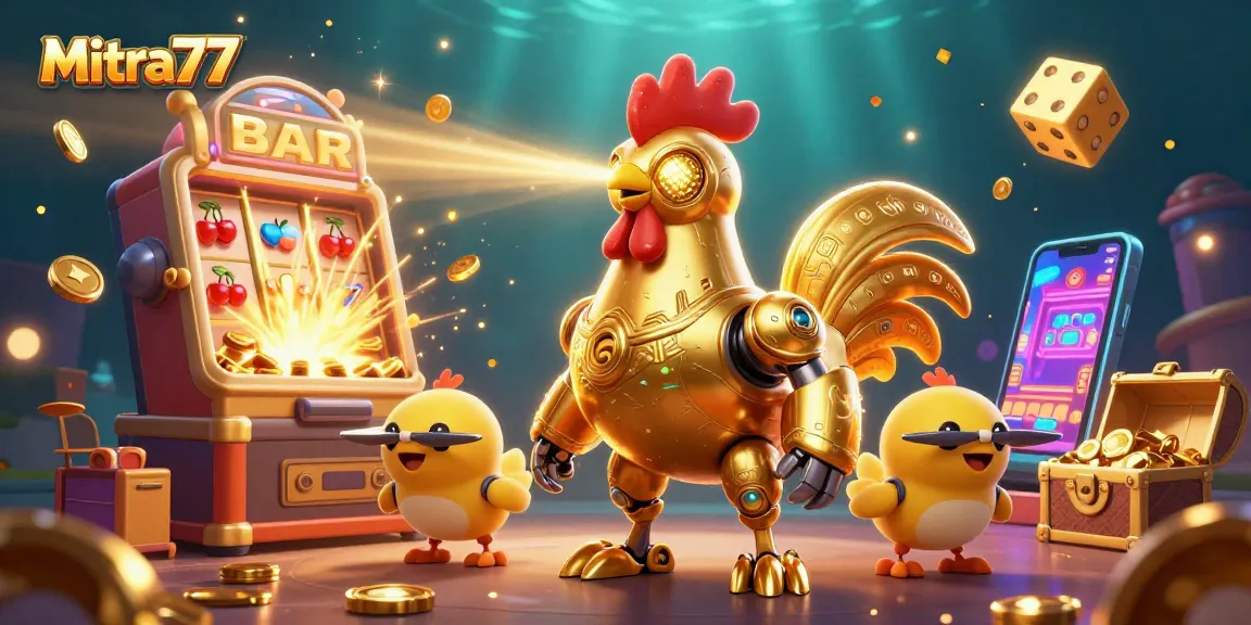 Mitra77 menawarkan pengalaman bermain slot gacor dengan mesin slot yang memancarkan jackpot dan simbol keberuntungan.