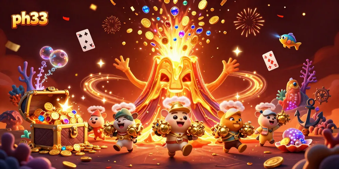 Experience the thrill of winning at ph33 with a vibrant casino scene filled with treasures.