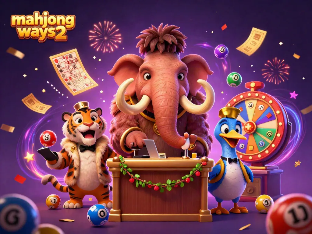 Experience the excitement of mahjong ways 2 with dynamic casino imagery featuring colorful game elements and characters.
