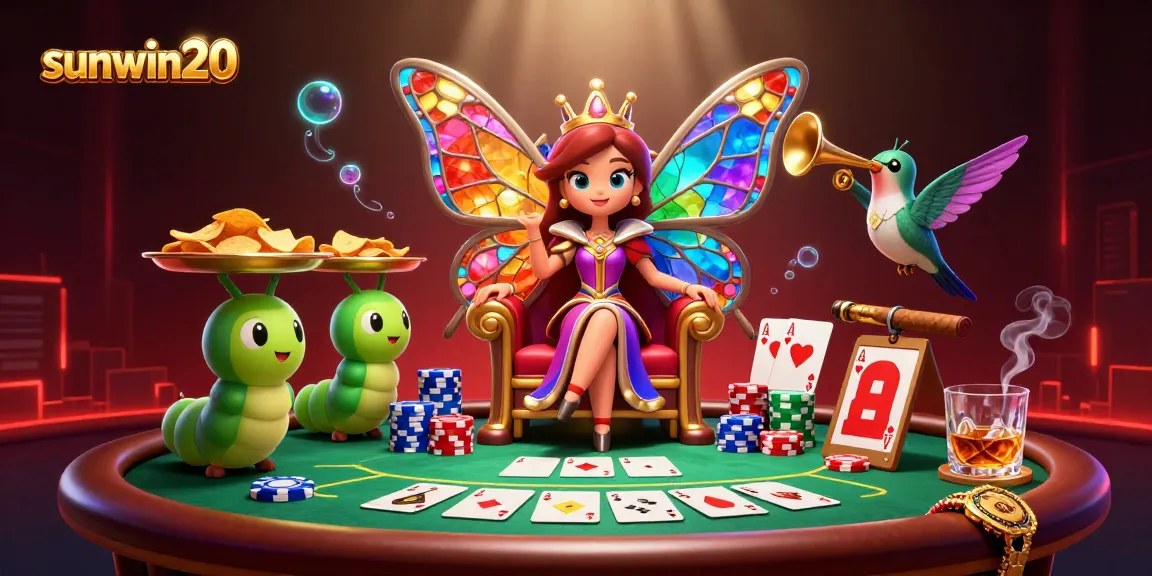 Experience thrilling gameplay with sunwin20's vibrant online casino world filled with sparkling chips and rich colors.