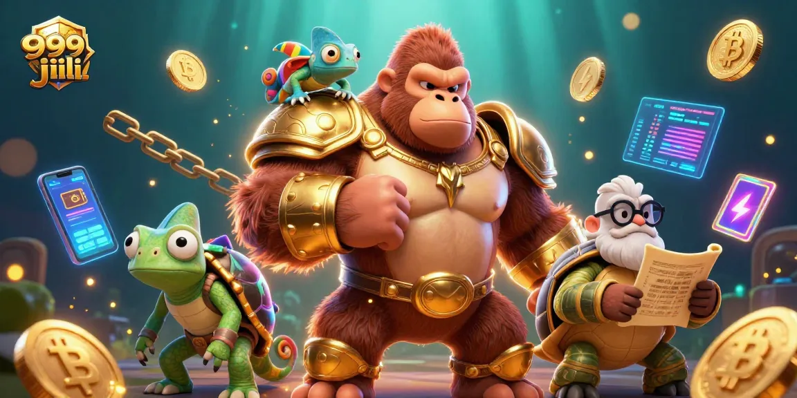Experience thrilling gameplay with the vibrant 999 jili 3D characters amidst crypto-themed gaming elements.