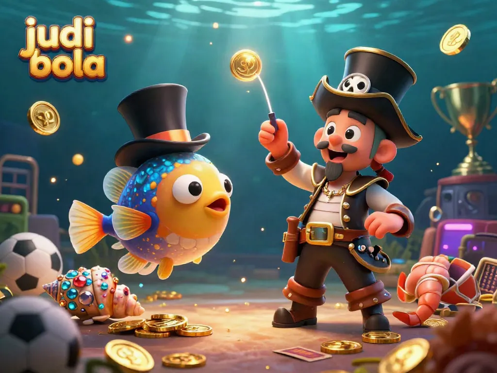 Engage in judi bola sports betting with thrilling scenes of fishing adventure and treasures.