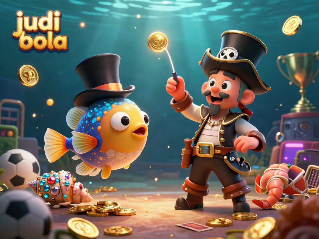 Engage in judi bola sports betting with thrilling scenes of fishing adventure and treasures.