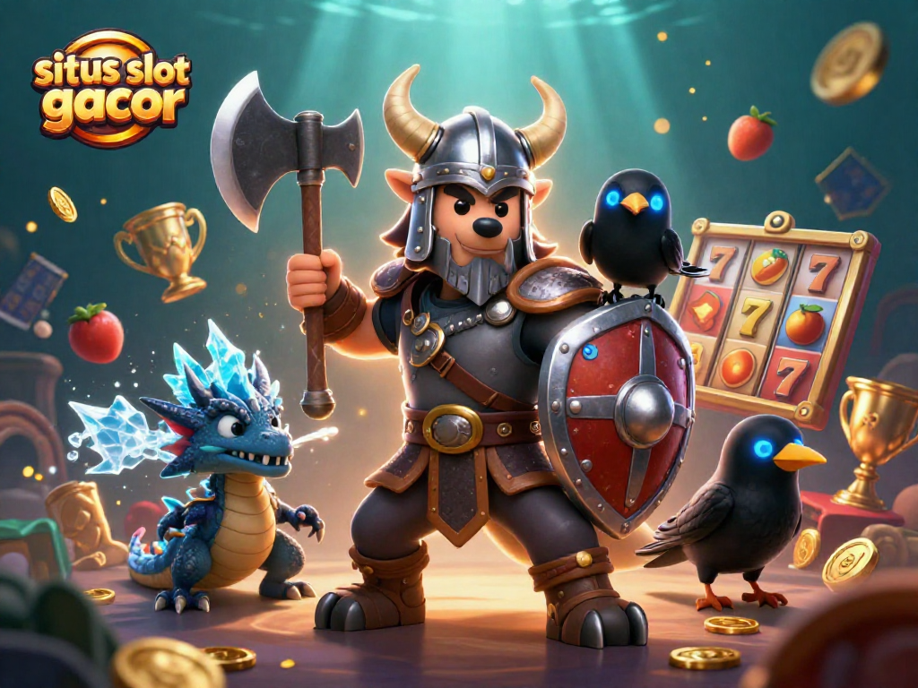 Experience the excitement of situs slot gacor with this vibrant illustration featuring dynamic game elements.