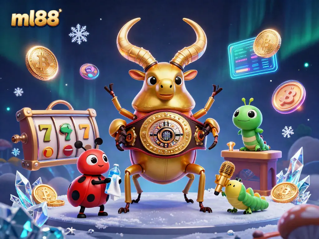 Experience exciting gameplay at ml88 with a golden stag beetle champion amidst streaming jackpot reels.