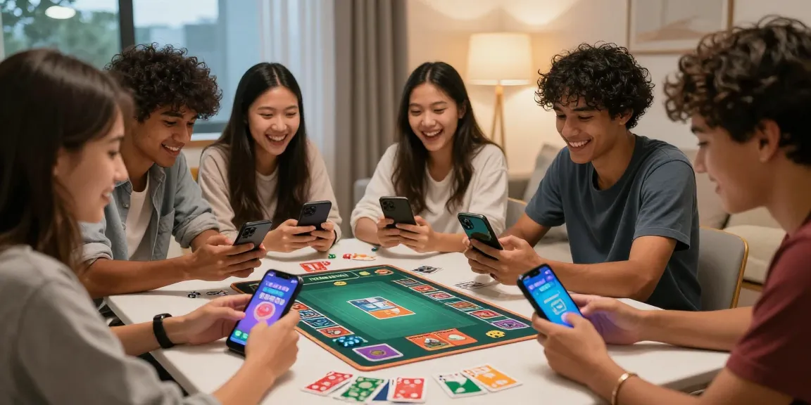 Get app for Teen Patti Gold as friends enjoy gaming together in a cozy home setting.