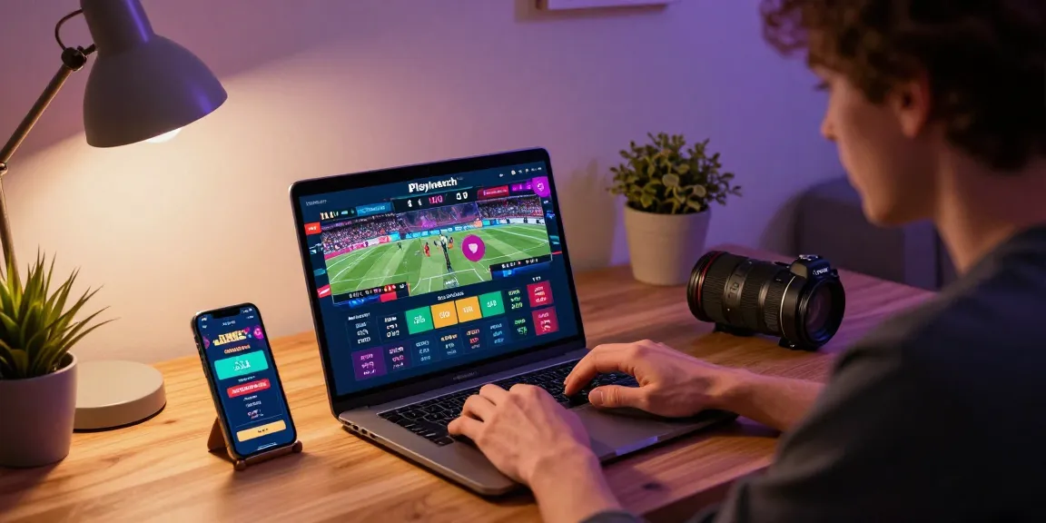 Engaged user placing bets on Playinexch in a vibrant home office.