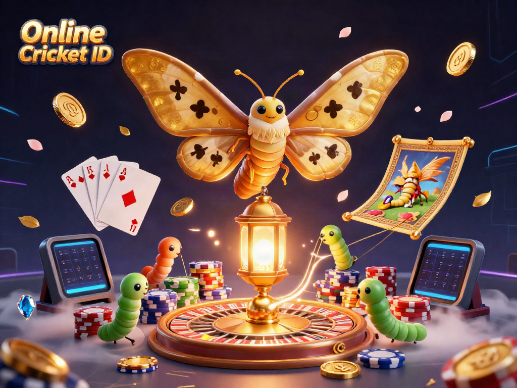 Engage in thrilling cricket betting with verified Online Cricket ID featuring vibrant casino elements.