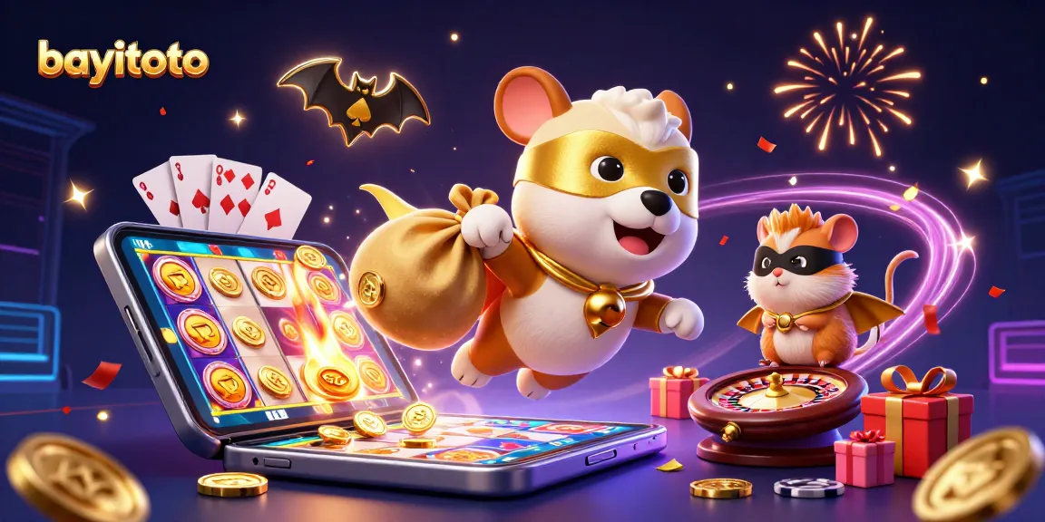 BAYITOTO offers thrilling gameplay with dynamic slots and outstanding jackpots in a vibrant 3D scene.