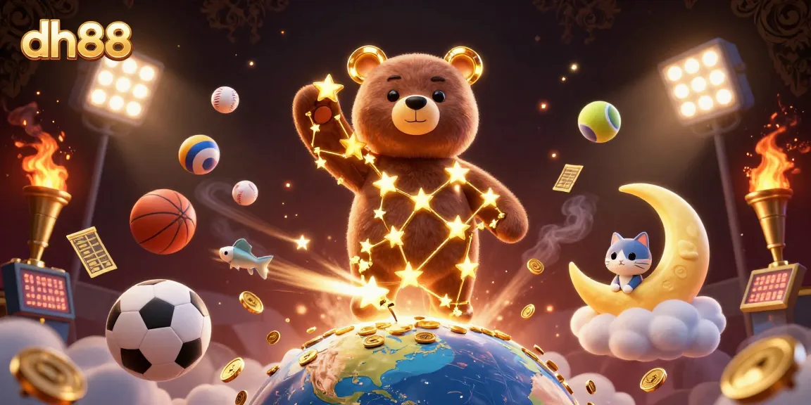 Experience winning strategies at dh88 with dynamic sports betting elements in a vibrant 3D illustration.