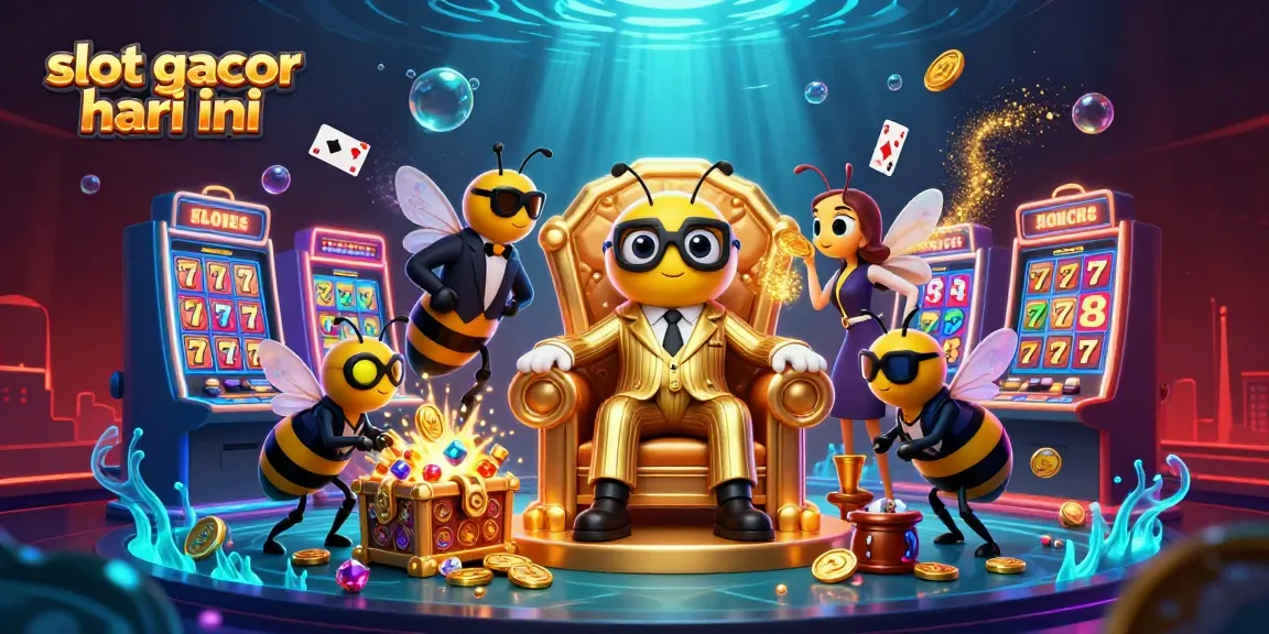 Permainan slot gacor hari ini dengan karakter unik dan elemen kasino menarik yang penuh warna dan detail